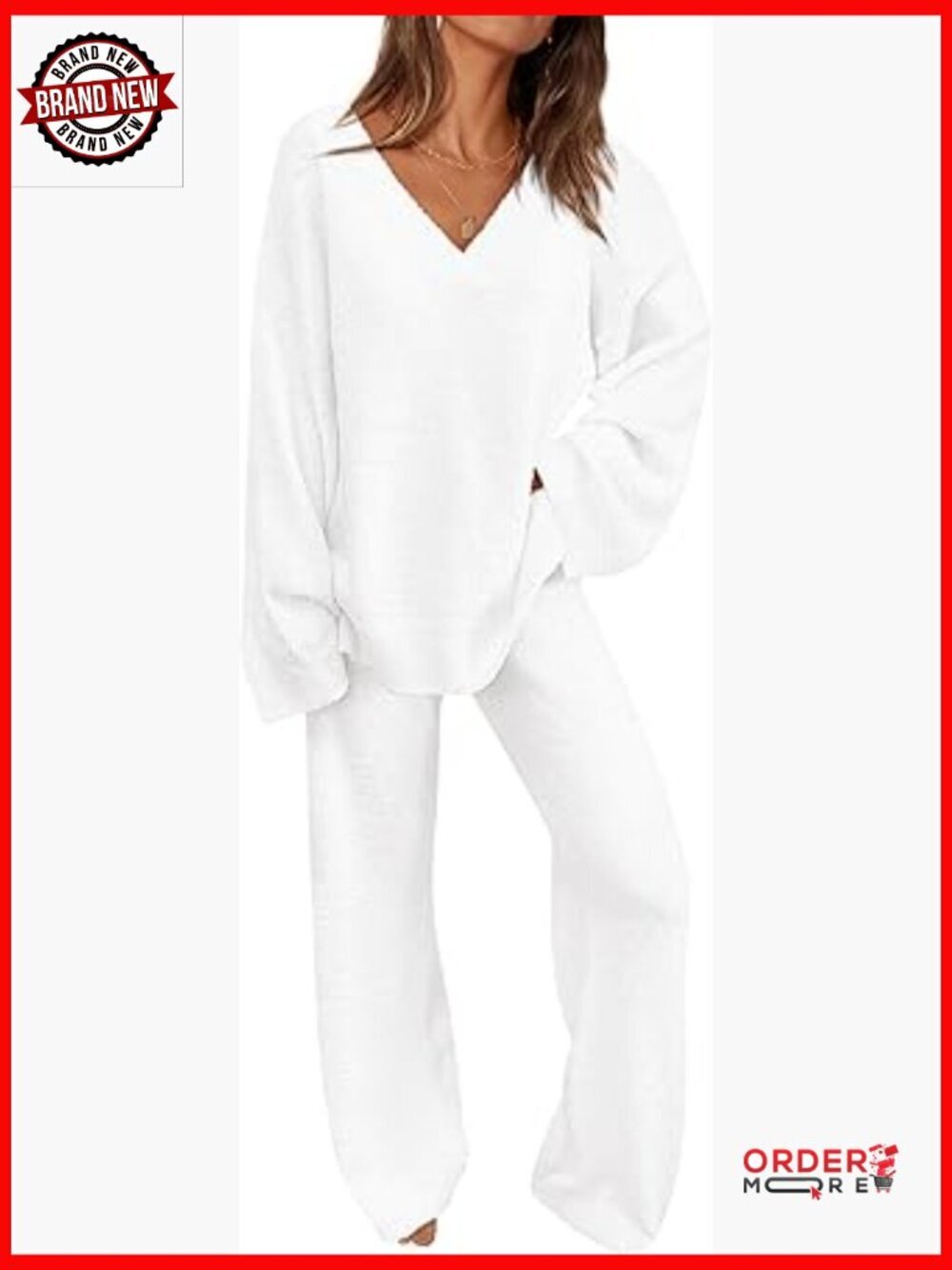 Lounge Set - Two Piece Sweater Pajama Set - Fall Loungewear - Matching Winter